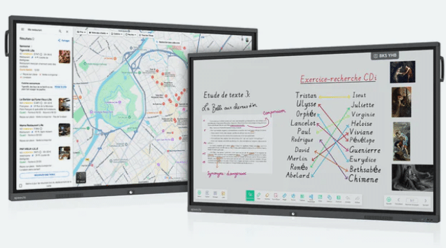 Un écran interactif pour les établissements scolaires